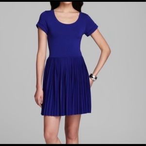 French Connection Royal Purple Triple Pleat Dress